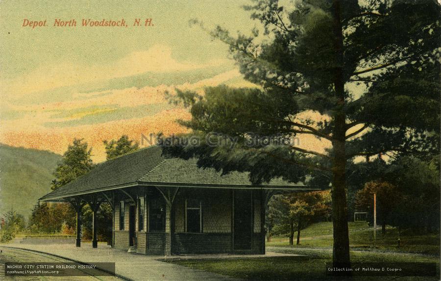 Postcard: Depot, North Woodstock, New Hampshire